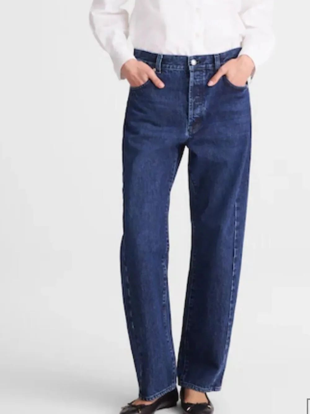 Madewell Pieced Barrel-Leg Jeans Mckinney Wash rigid 26 NWOT